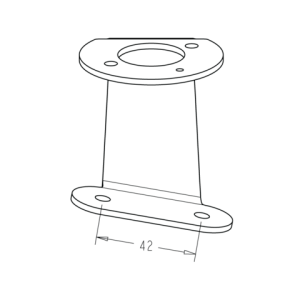 NORBY Lanternebeslag 10gr. for vinklet monteringsflade