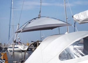 Blue Performance Sunshade Free Hanging - solsejl str. Giant