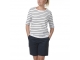Musto stribet t-shirt til kvinder - hvid/ navy str. 10