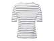 Musto stribet t-shirt til kvinder - hvid/ navy str. 10