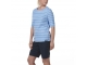 Musto stribet t-shirt til kvinder - hvid/ lys blå str. 8 (str. 36) 