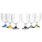 Mb vin glas med farvet bund, stablebar ø7cm 200 ml. 6stk