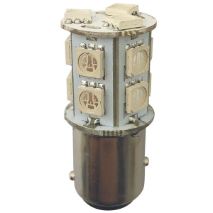 1852 LED lanterne pære BAY15D Ø19x43mm 10-36Vdc grøn, 2 stk