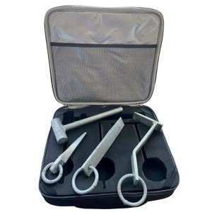 Fortøjningskiler i ruminddelt taske