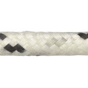 Robline Neptun 500 Skøde tov, 6mm, 700kg, Hvid/Sort - 1 mtr