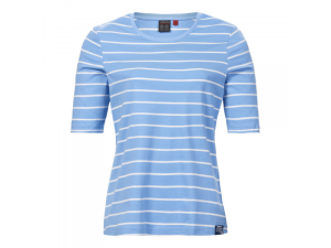 Musto stribet t-shirt til kvinder - hvid/ lys blå str. 10 (str. 36) 