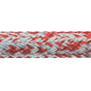 Robline Globe Pro Robtec fald, 6mm, 2000kg, Hvid/Rød - 1 mtr