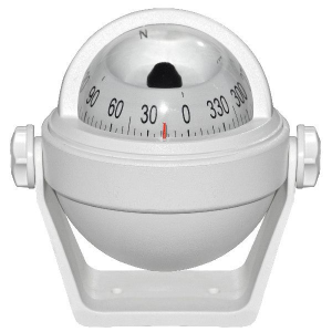 Riviera kompas m/bøjle Stella 2 ½", hvid