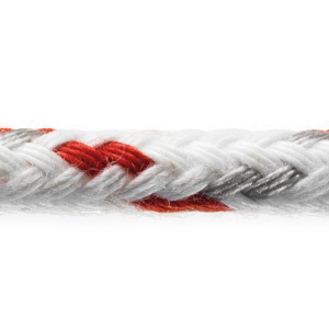 Robline Neptun 500 Skøde tov, 6mm, 700kg, Hvid/Rød - 1 mtr