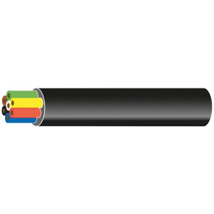 1852 Trailerkabel 7 leddet, 6x1mm2 + 1x2mm2 (sort) 10 m