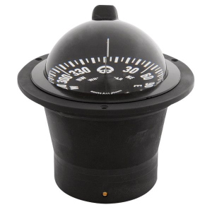 Riviera nedbygningskompas White Star 5", sort, 24V