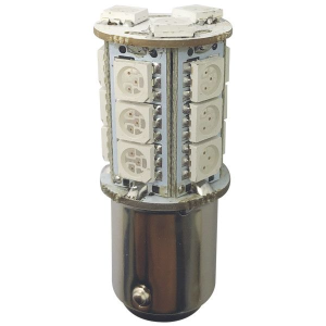 1852 LED lanternepære BAY15D Ø18x37mm 10-36Vdc rød, 2 stk