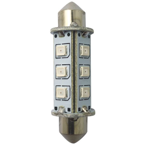 1852 LED lanterne pinolpære 42mm 10-36Vdc rød, 2 stk