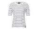 Musto stribet t-shirt til kvinder - hvid/ navy str. 8 (str. 36)